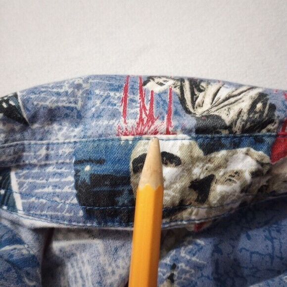 Cotton Trader Sports Men's Medium America Shirt Liberty Flag Rushmore Button Up - Picture 8 of 8